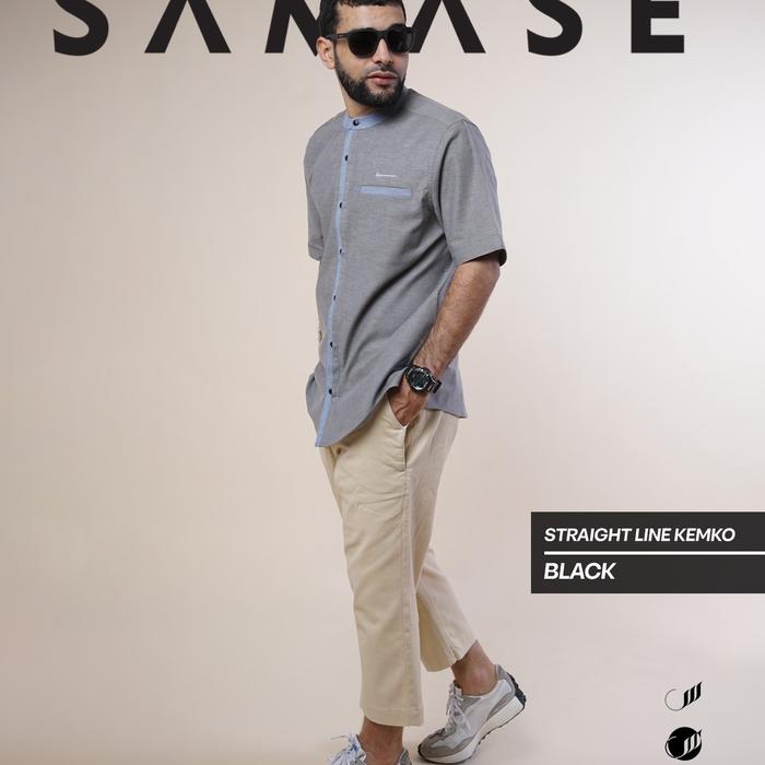 Samase Straight Line Kemko u113p Pendek | Oxford two tone Size L, XL