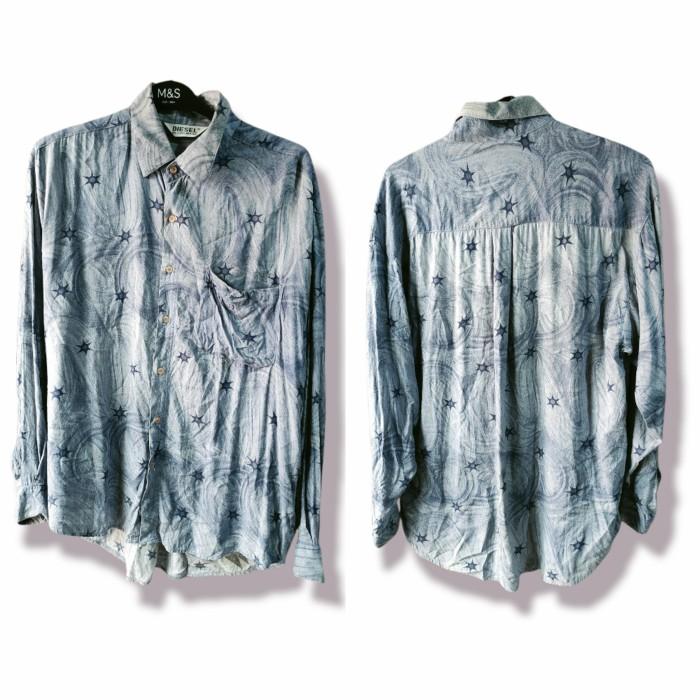 Kemeja Linen Vintage Casual Second Branded Diesel M - L z2
