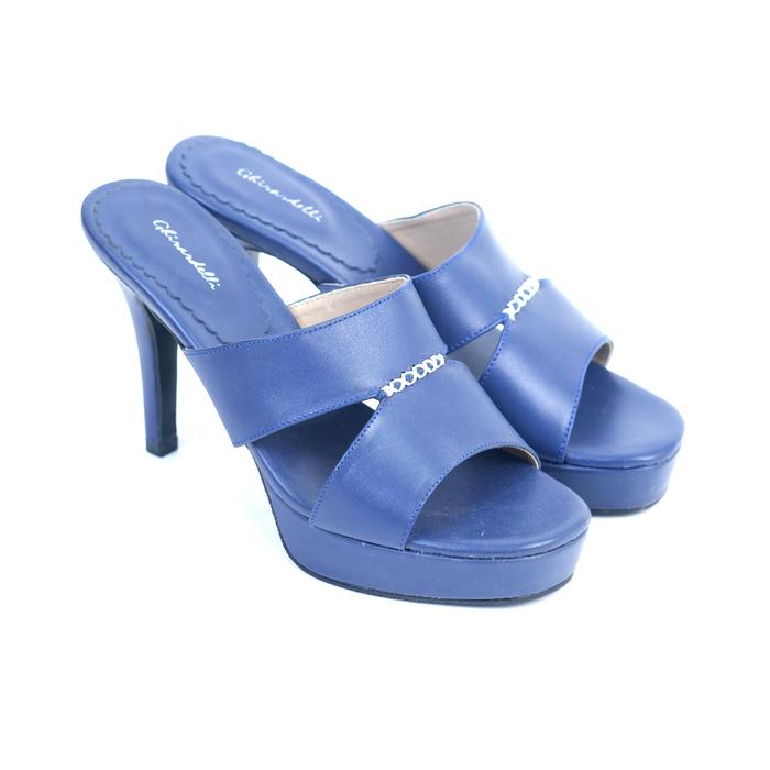 Sandal Heels GHIRARDELLI Gae Black Hitam Navy Biru Dongker