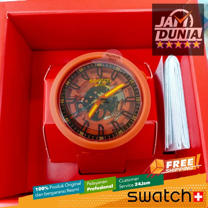 JAM TANGAN SWATCH ORIGINAL SB01R100 SB 01R100 JAM PRIA LA BIG BOLD