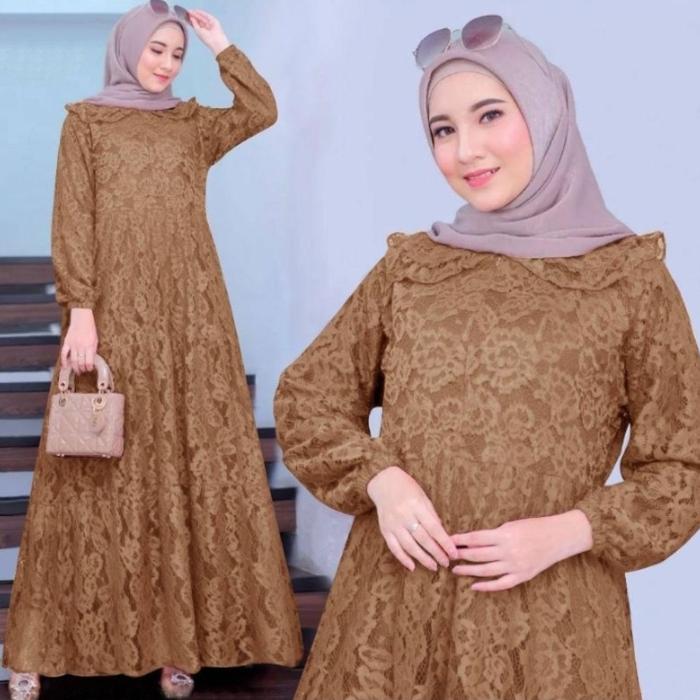 GAMIS ALILA / MAXI ALILA / BRUKAT DEPAN BELAKANG / GAMIS KONDANGAN