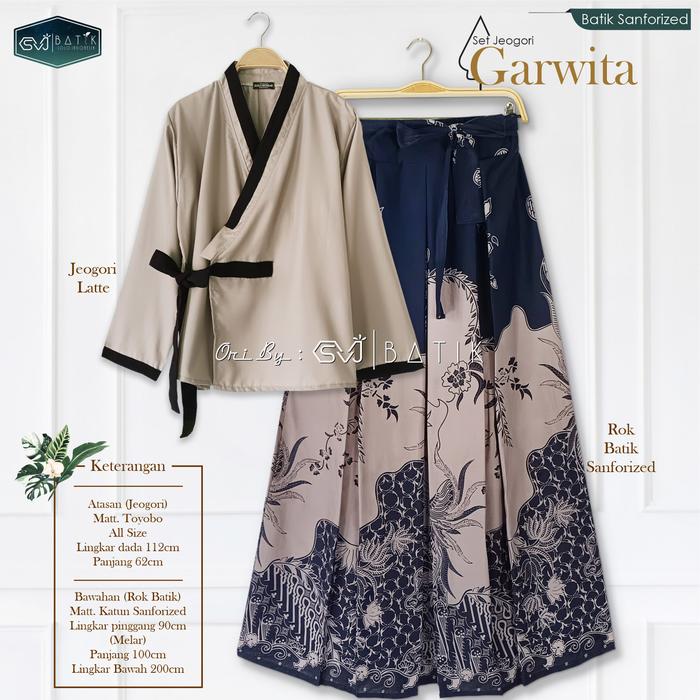 Batik wanita setelan rok ori solo baju kondangan pesta katun lembut