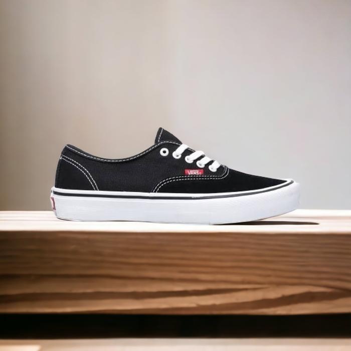 Sepatu Vans Authentic PRO Black White Popcush Insole Original