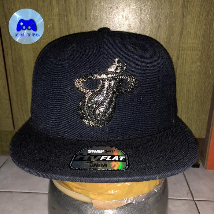 TOPI NBA HYFLAT MIAMI HEAT LOGO BESI ORIGINAL