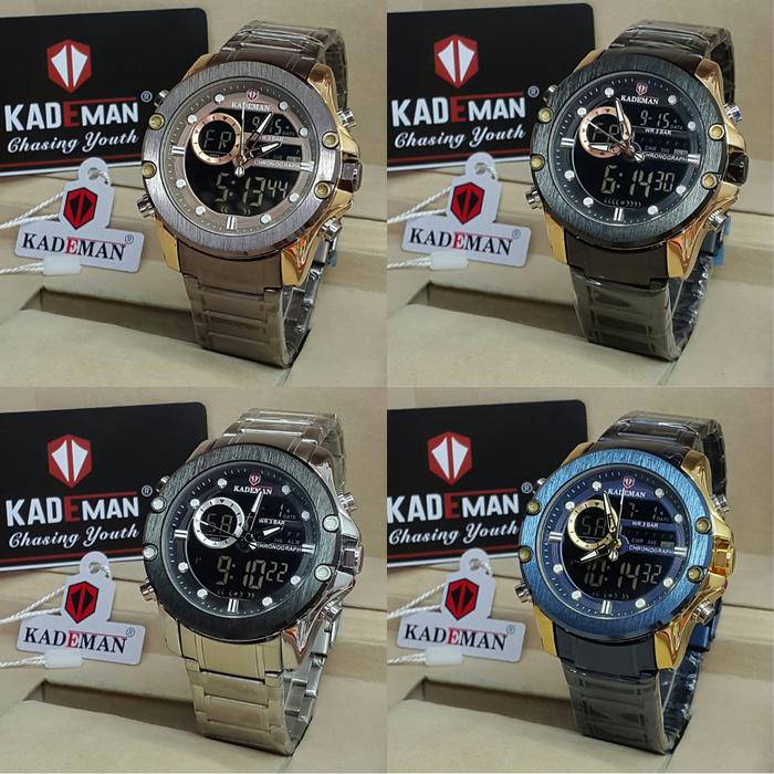 JAM TANGAN DOUBLE TIME KADEMAN RANTAI STAINLESS STEEL