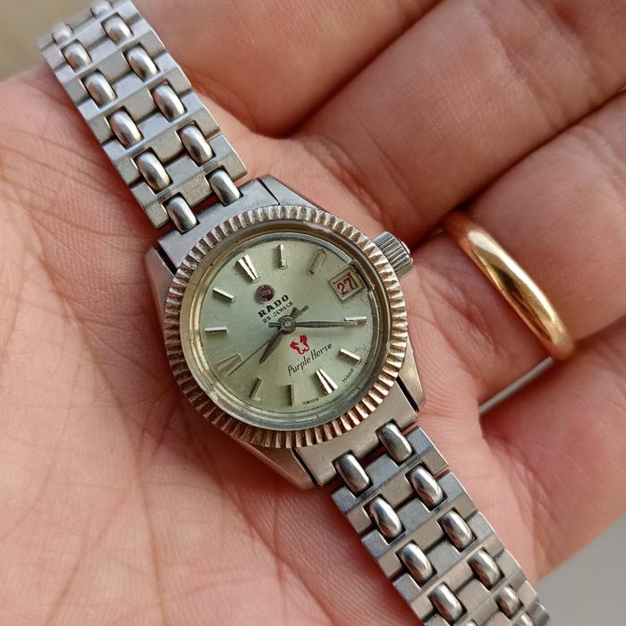 jam rado purple horse full original wanita