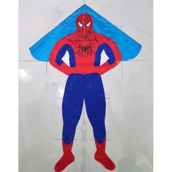 Layang Layang Kain Pantai Gambar SPIDERMAN Terlaris / Open Grosir