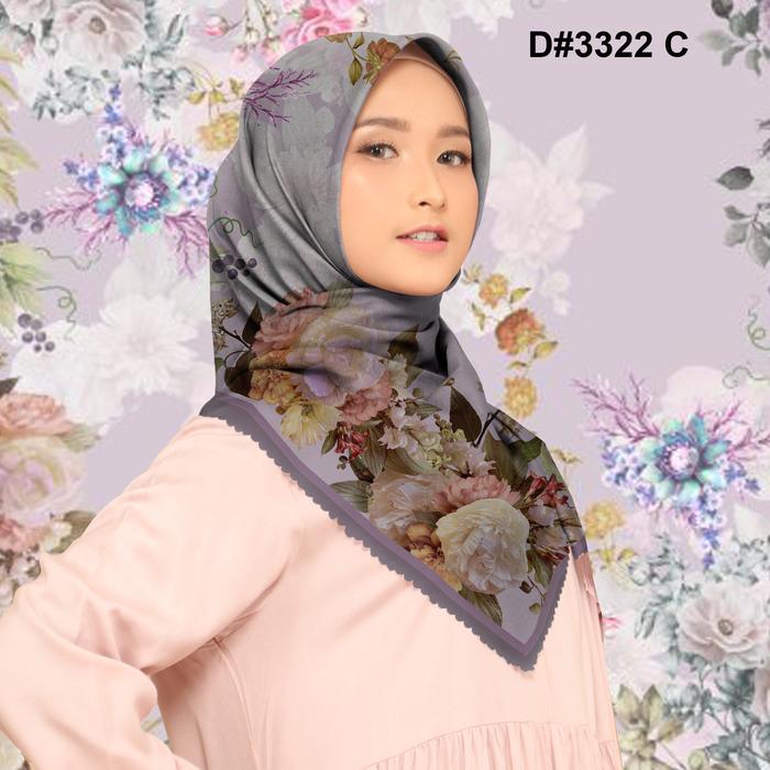 Hijab Scarf Segiempat Motif Voal Fine Lasercut - D#3322 C