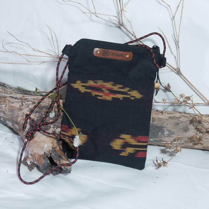 DKLASIK Tas Selempang HP Tenun Pria Wanita Etnik / Sling Bag HP Mini