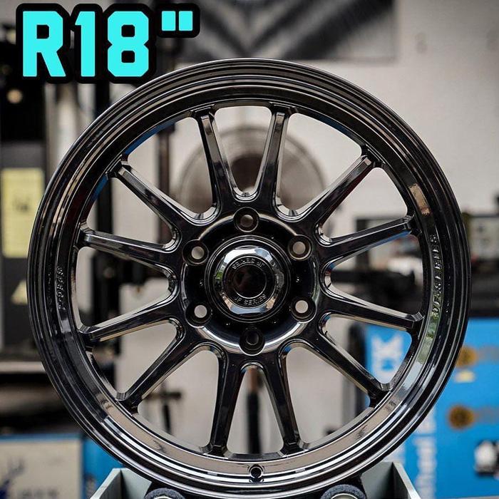 velg ring 18 JF TDH LEBAR 9 ET 0 GLOSSY BLACK velg r18 pajero fortuner