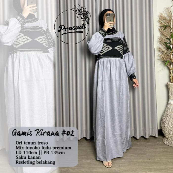 gamis tenun troso mix toyobo long dress tenun KIRANA