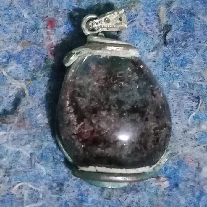 Batu akik phantom quartz kecubung karang liontin