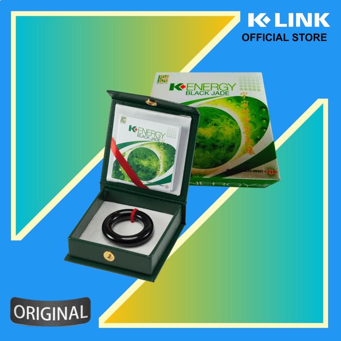 K Energy Black Jade Original K link Cincin Terapi Pria Perkasa