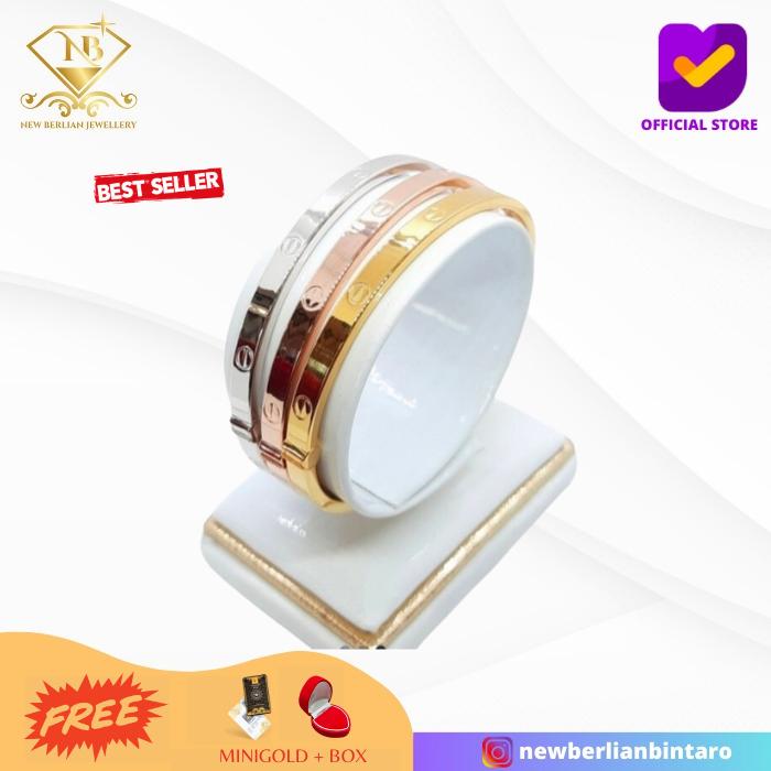 NBJ11101 gelang tangan emas asli - perhiasan emas asli kadar 750/75%