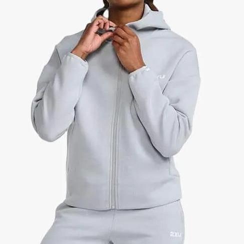 Jaket lari meraton wanita HOODIE WANITA 2XU COMMUTE FULL ZIP Original