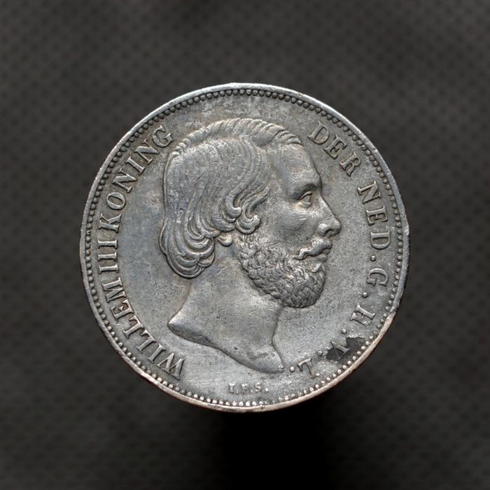 Uang Koin Kuno 1 Gulden Willem III Belanda Tahun 1861