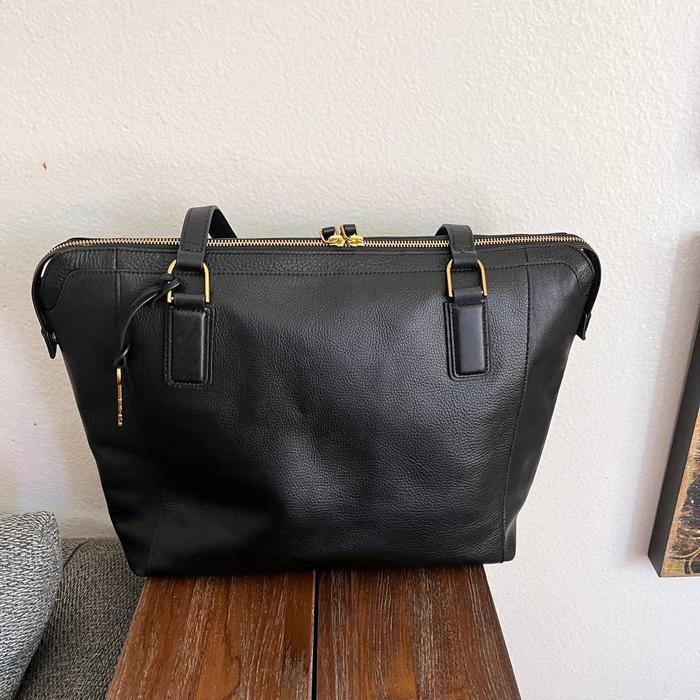 Fossil Jacqueline Tote Black Leather