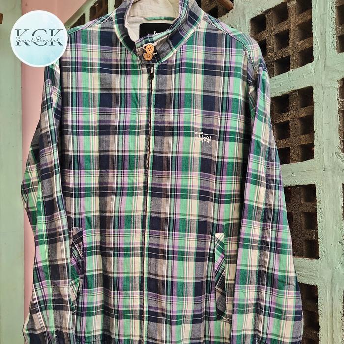 Jaket STUSSY JAKET KEMEJA PRIA HIJAU SECOND