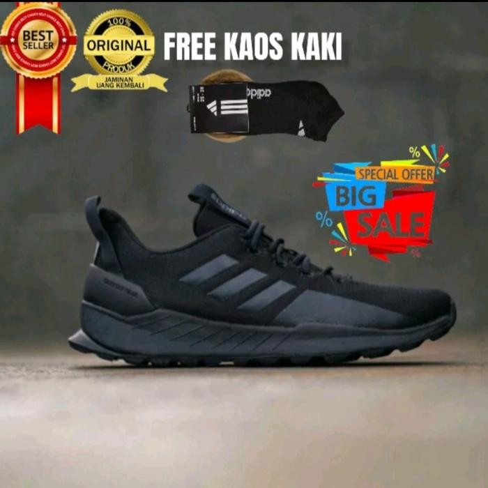 SEPATU SNEAKERS ORIGINAL ADIDAS QUESTAR TRAIL FULLBLACK