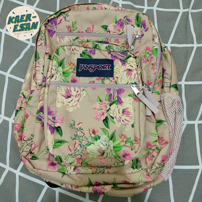 Sale Tas Backpack JanSport Big Student Pink Bouquet Original 100%