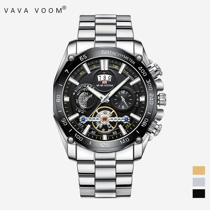 Jam tangan Vava Voom 2421 Luxury Premium original Luminous analog Ori