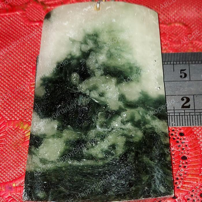 batu akik giok kristal abstrak gambar 2 sisi(semar dan petruk)ori 100%