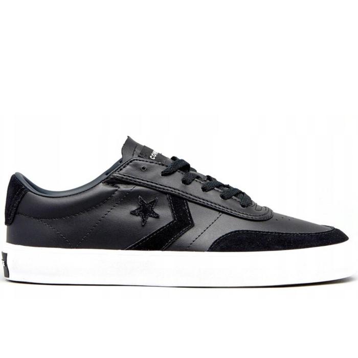 Sepatu Sneakers Pria Converse Courtlandt Ox Leather Black 162580C