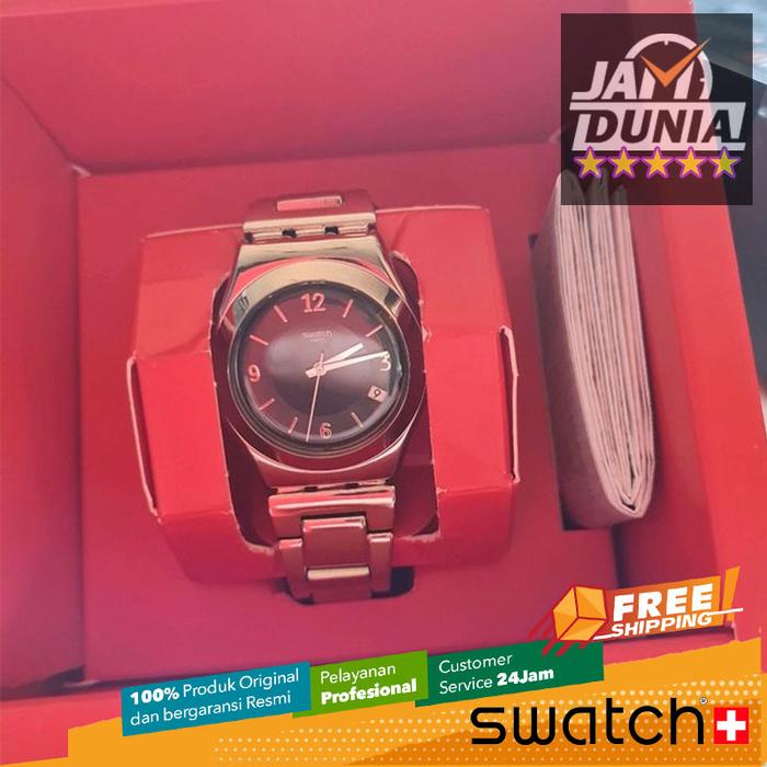 JAM SWATCH ORIGINAL YLS468G YLS 468G JAM WANITA NG MIDDLESTEEL