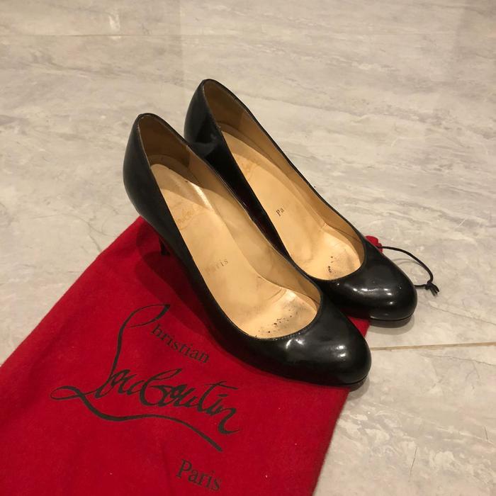 Preloved Sepatu Heels Original Christian Louboutin Black Size 36.5