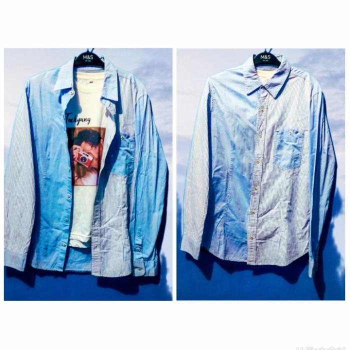 Kemeja Casual Flannel Second Branded Homme Korea L m1