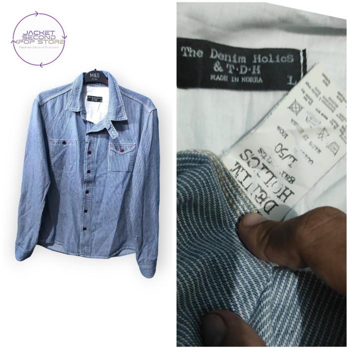 Kemeja Denim Workshirt Second Branded The Denim Holics Korea M m22