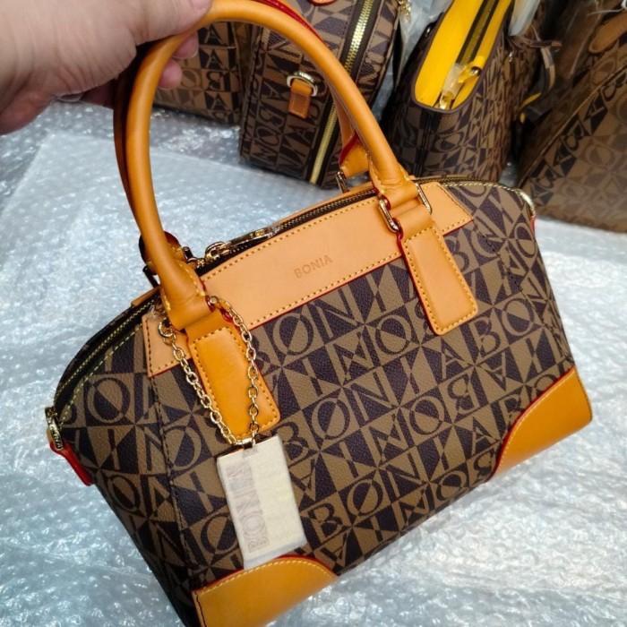 Tas bonia original kulit motif monogram model Antigona medium