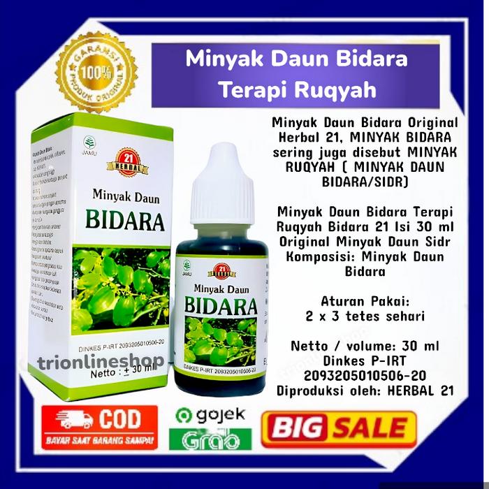 Minyak Daun Bidara Original Terapi Ruqyah Bidara 21 Isi 30 ml