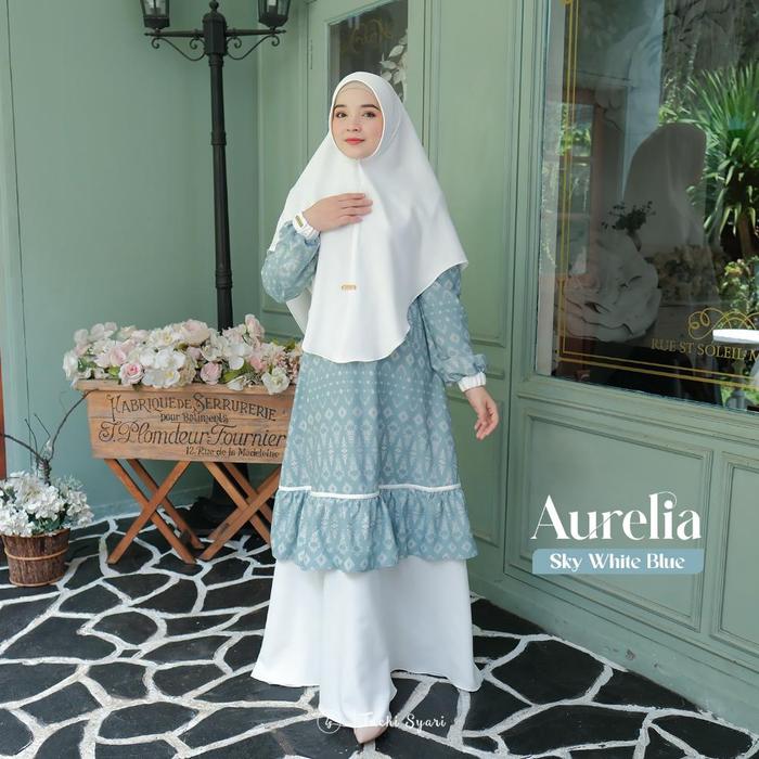 Aurelia Series Dres Set Khimar ( Gamis dan Khimar ) By Tachi Syari