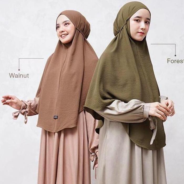 Free Gift Hijab Bergo Crinkle Airflow Jumbo Kerudung Kekinian Jilbab