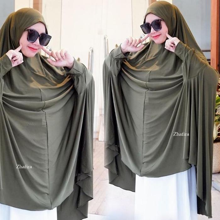 Almira Lengan Jersey / antem dagu jumbo / hijab dagu / hijab lengan /