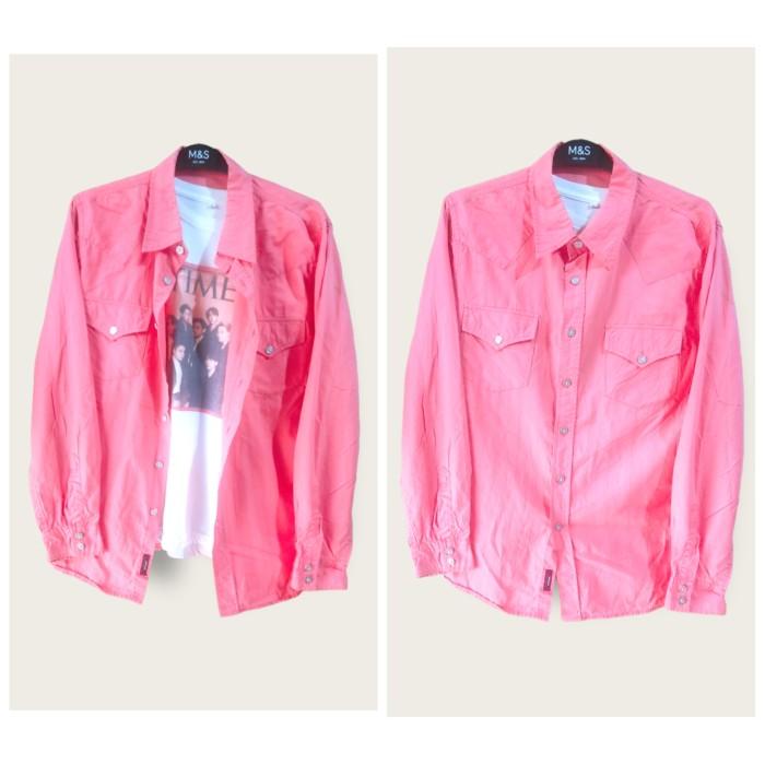 Kemeja Denim Workshirt Casua Second Branded Omphalos M m23