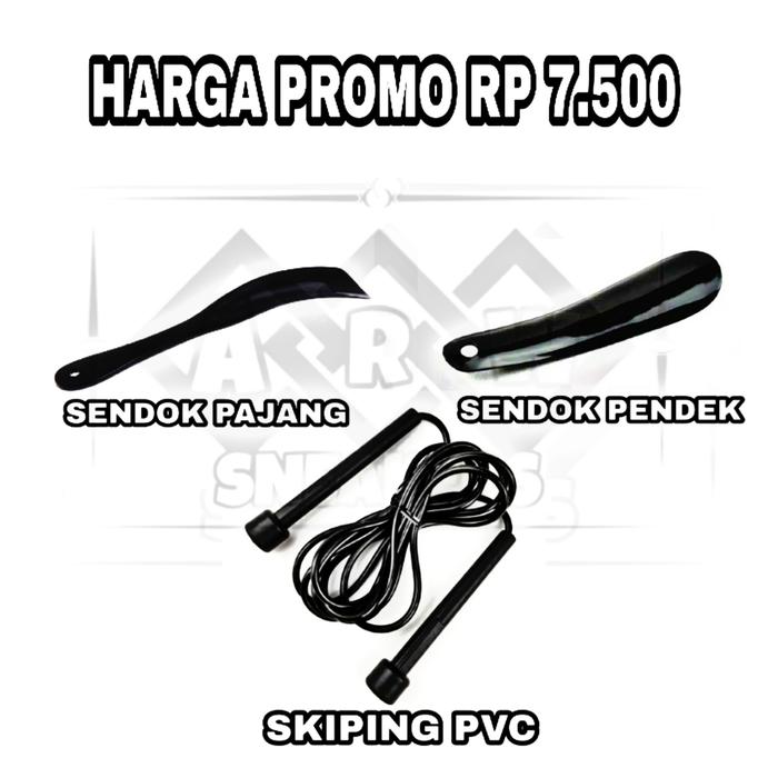sendok sepatu panjang / sendok sepatu pendek / skiping pvc lompat tali