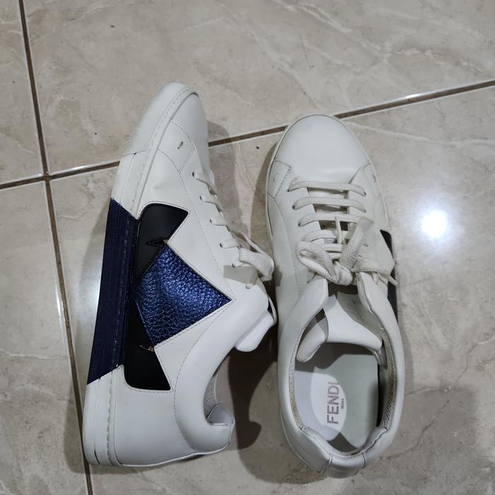 Fendi Monster Men Sneakers Shoes size 42 US 8, White