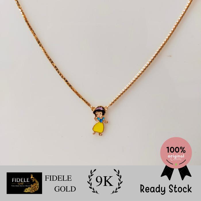 Kalung Anak Disney Princess Cinderella Snow White UBS 420 Toko Emas