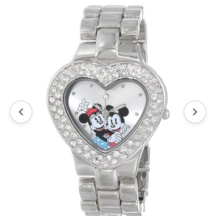 Vintage Disney Women's  Mickey and Minnie Mouse Silver Watch original