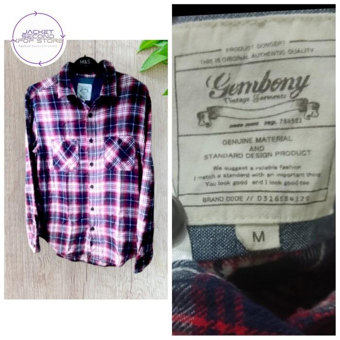 Kemeja Flannel Workshirt Casual Second Branded Gembony Korea M a2