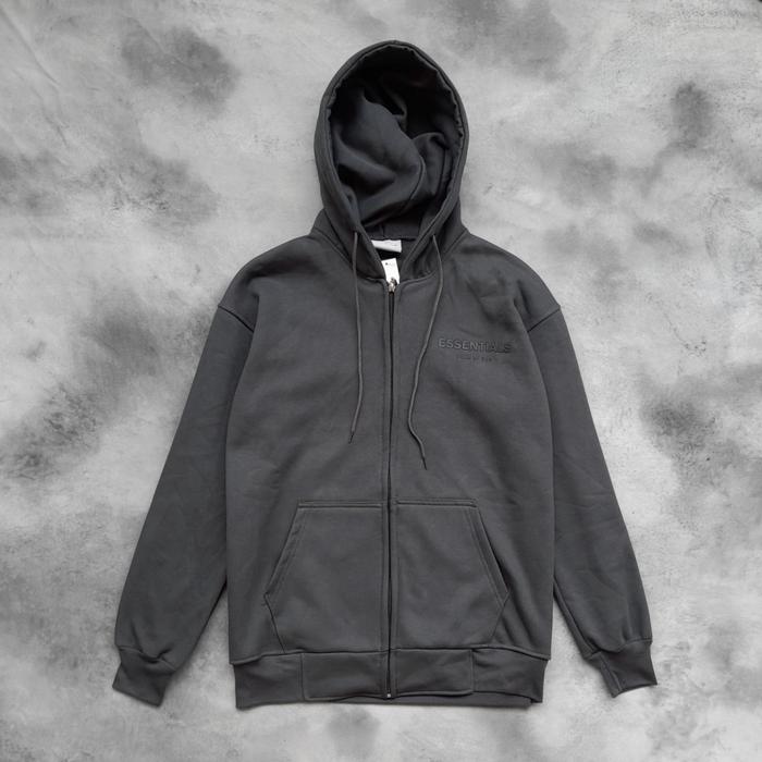Jaket Sweater Hoodie Zipper ESSENTIALS FEAR OF GOD Premium Authentic