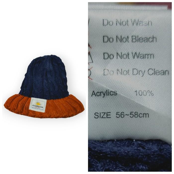 Beanie Hat Skater Second Branded 2 Tone Addninth Japan 56 - 58 a1