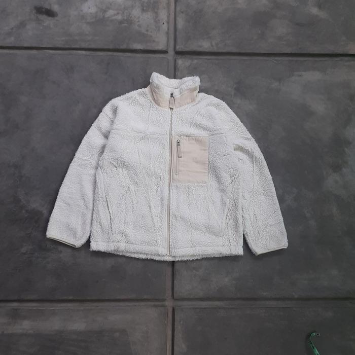 UNIQLO SHERPA JACKET PUTIH SIZE M