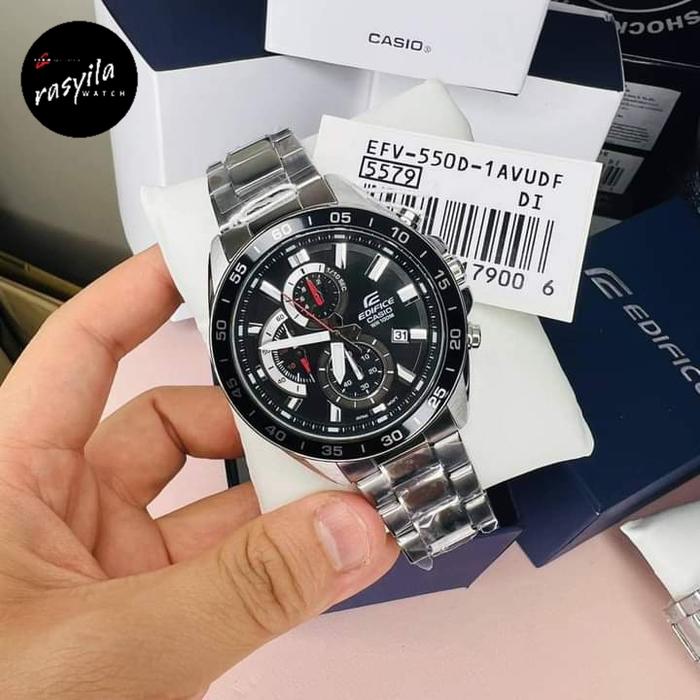 Casio Edifice EFV-550D / EFV550D - 1AVUDF / 1A Silver Black