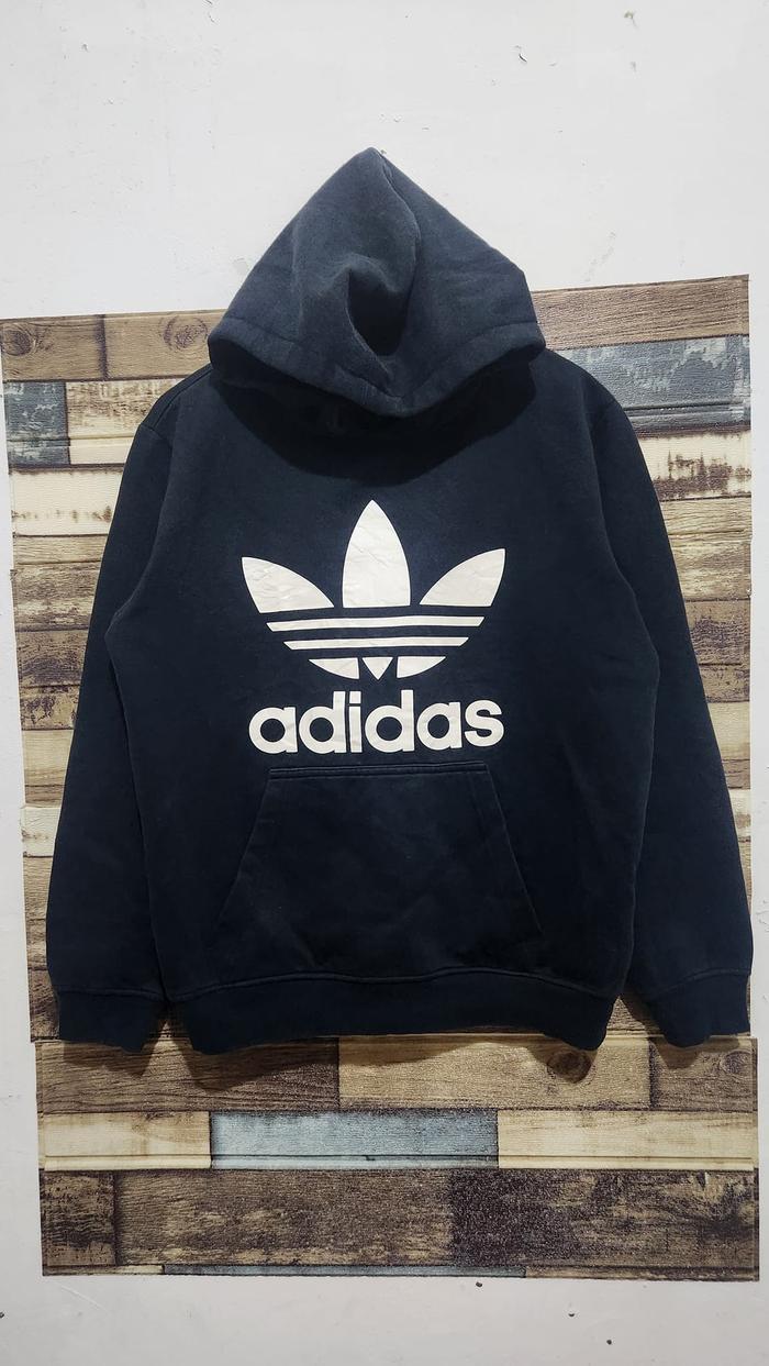 Adidas 3 foil Big Logo Hoodie Dark Navy Original ( Size M )