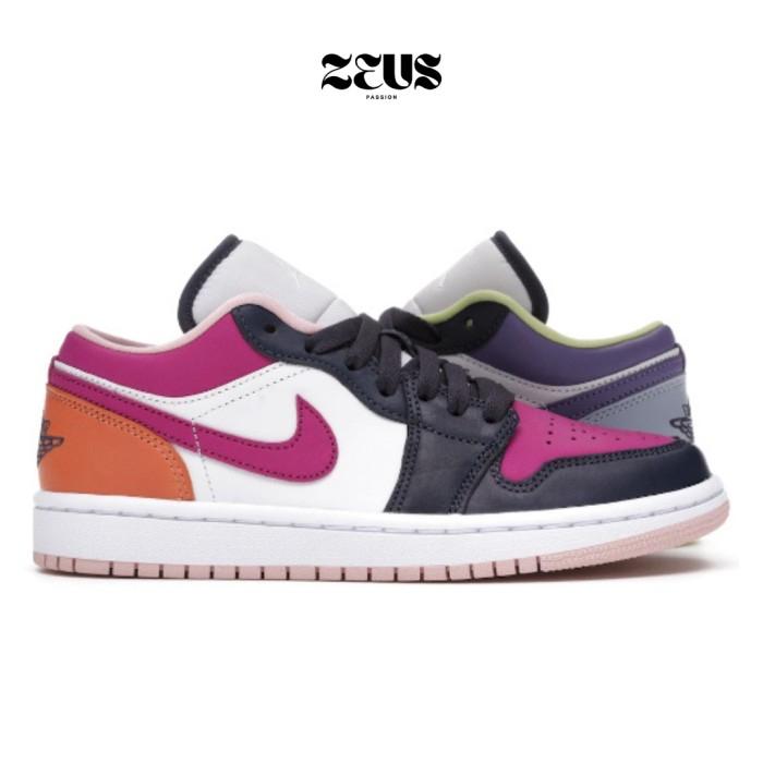 NIKE AIR JORDAN 1 LOW MISMATCHED PURPLE MAGENTA ORIGINAL