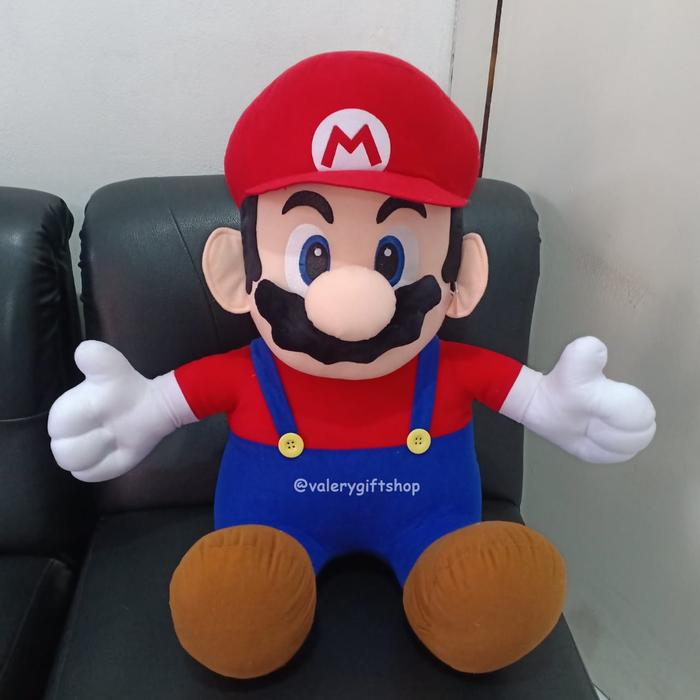 Boneka Super Mario Bross Bros Merah uk 50cm