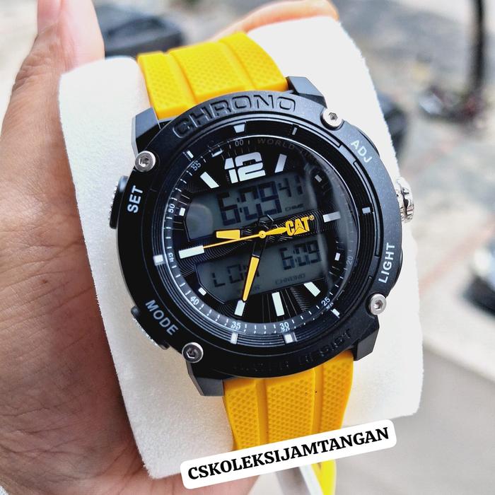 JAM TANGAN PRIA CATERPILLAR CAT MF.145.27.111 DIGITAL YELLOW ORIGINAL